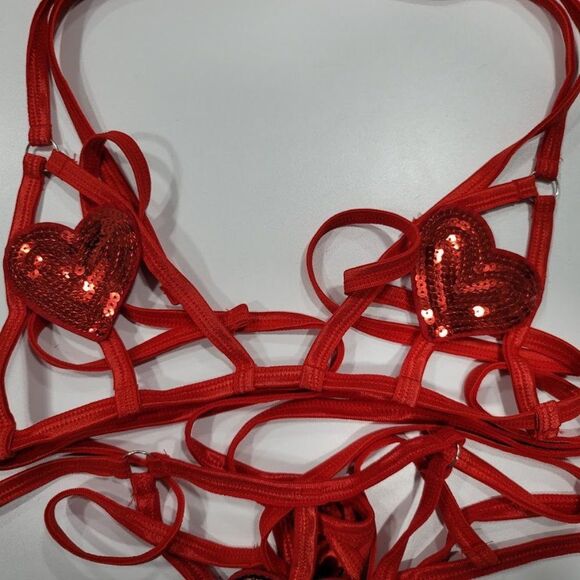 Sequin Heart Lingerie Set - Picture 7 of 7